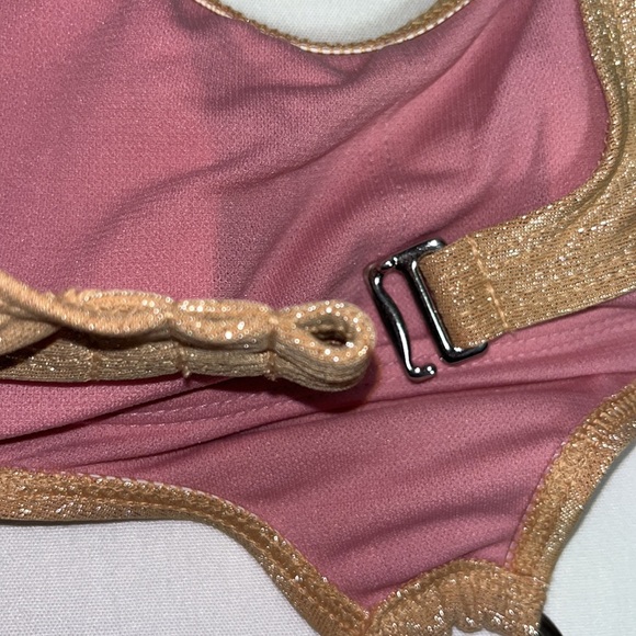 Salt + Cove Precious Metals Cut Out Monokini Swimsuit, Blush Pink Sz SMALL - Picture 10 of 12